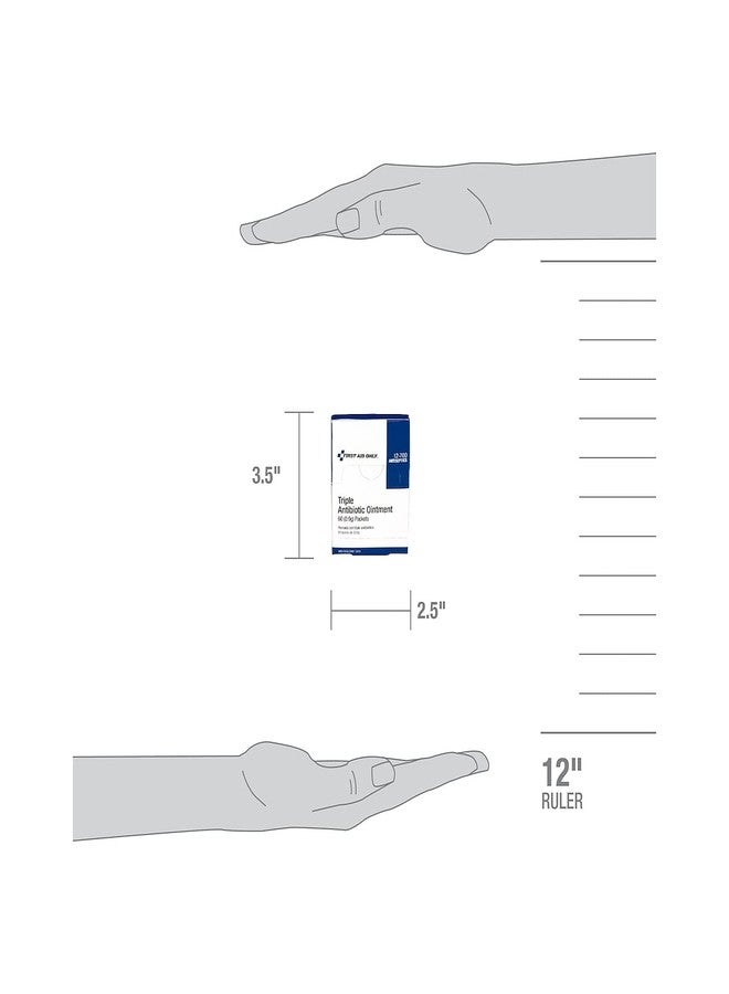 أكمي مرهم مضاد حيوي ثلاثي من شركة First Aid Only, Inc، رقم 12700، عبوة 0.5 غرام، 60 عبوة/علبة - Image 4